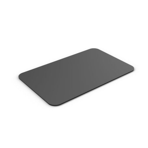 Black plastic price tags to write on with chalk markers. Variant with rounded corners - R.