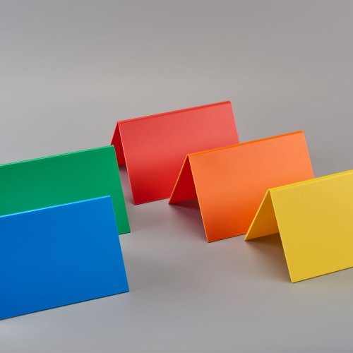 Colored plastic stands